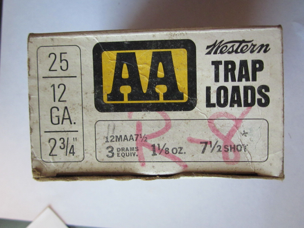 VINTAGE WESTERN AA DOUBLE A TRAP LOADS 12 ga Empty Shot Shell Box