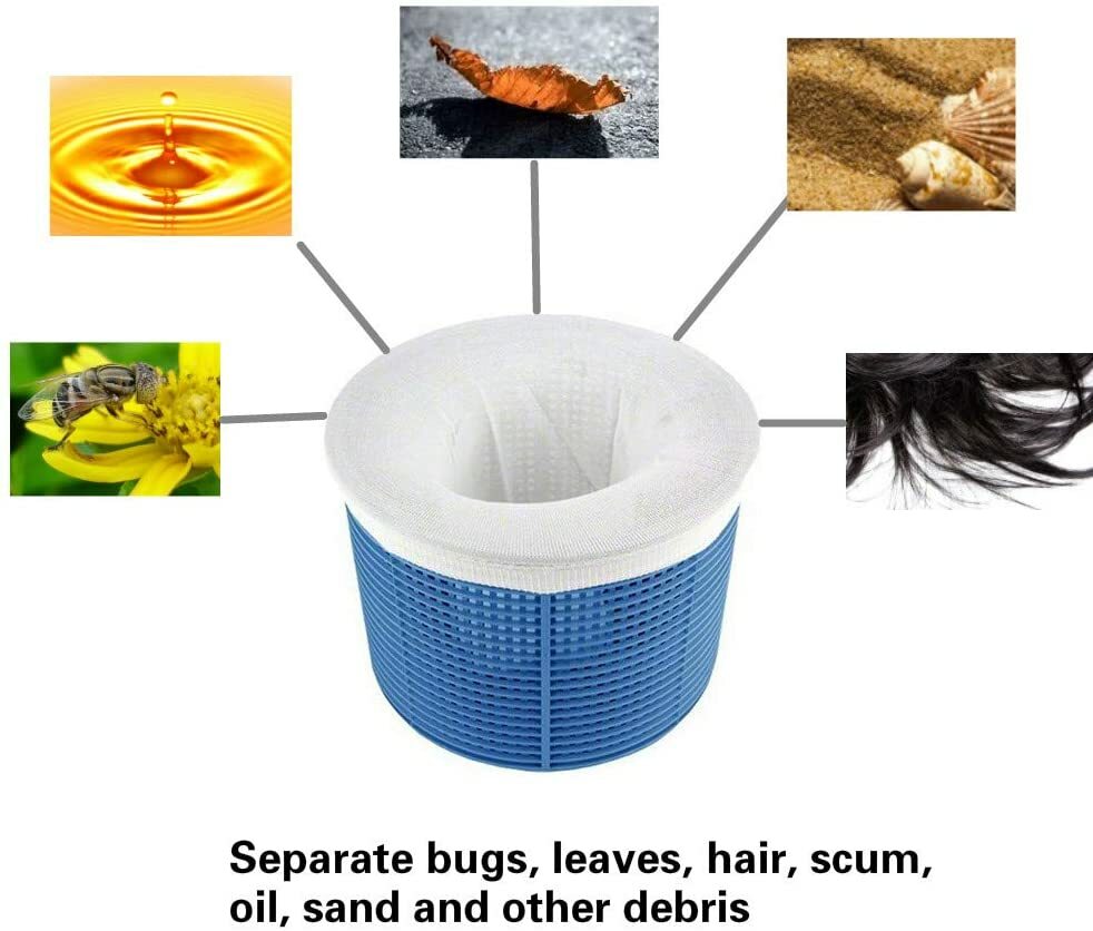 20 Pack Pool Skimmer Socks Filter Mesh Savers Protector For Basket Swimming Pool