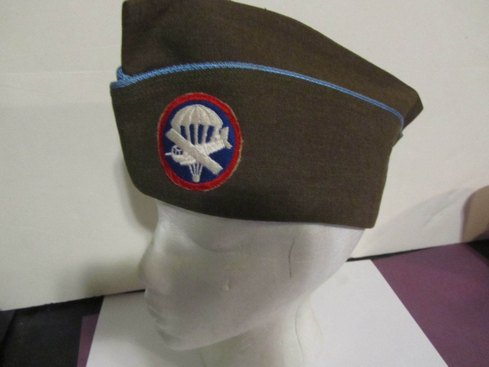 ORIGINAL KOREAN WAR US AIRBORNE PARATROOPER OVERSEAS INFANTRY CAP HAT-SIZE 7