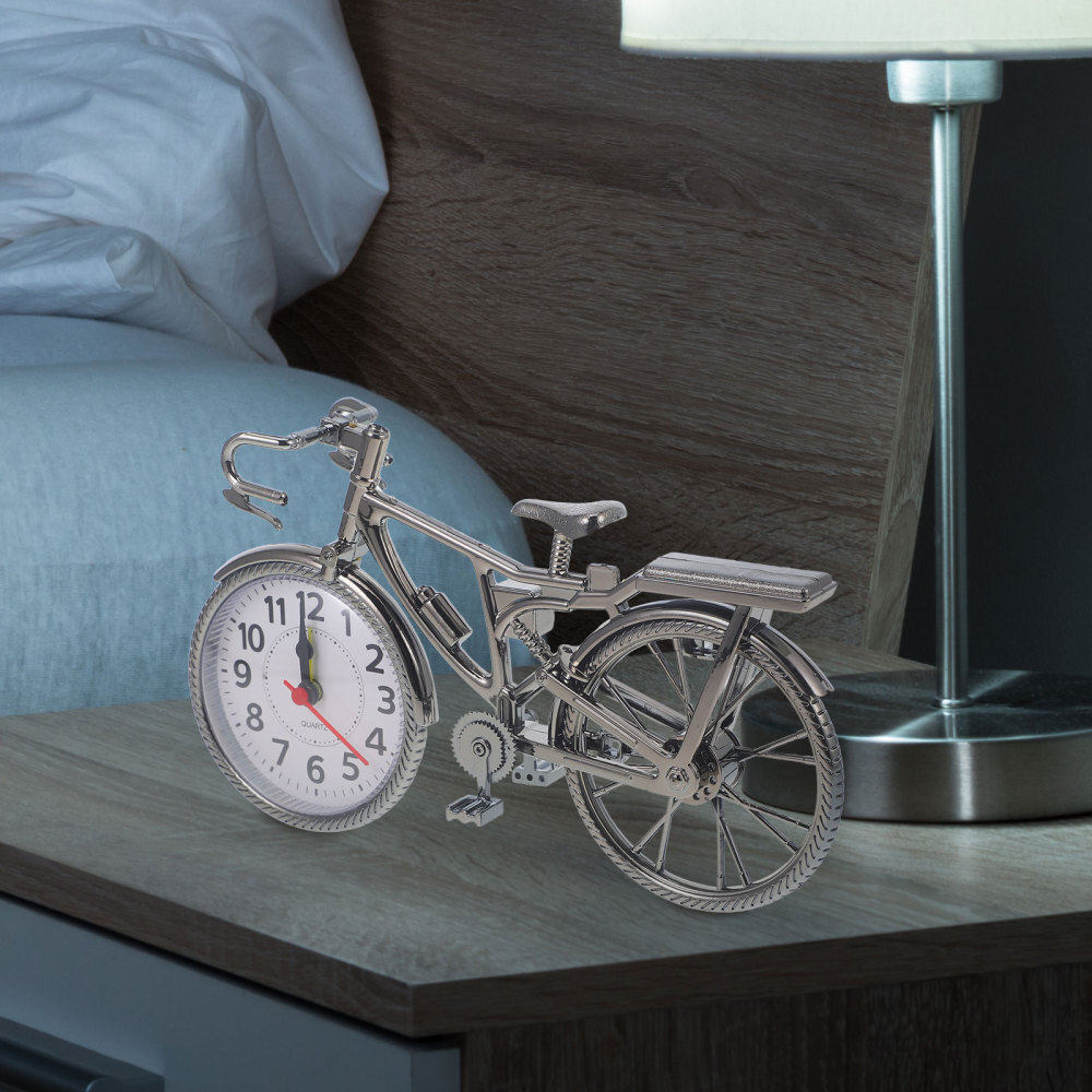 Bicycle Alarm Clock Retro Creative Clock Desktop Vintage Clock Desktop Decor