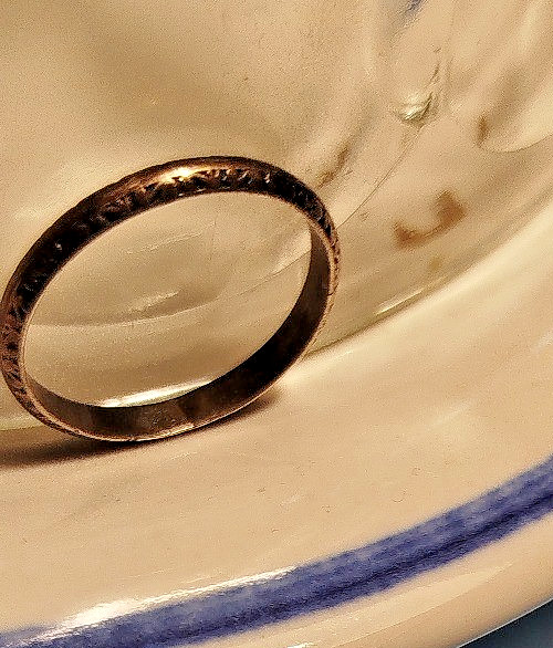 Art Deco Czechoslovakian Silver Ring - HALLMARKED - size T