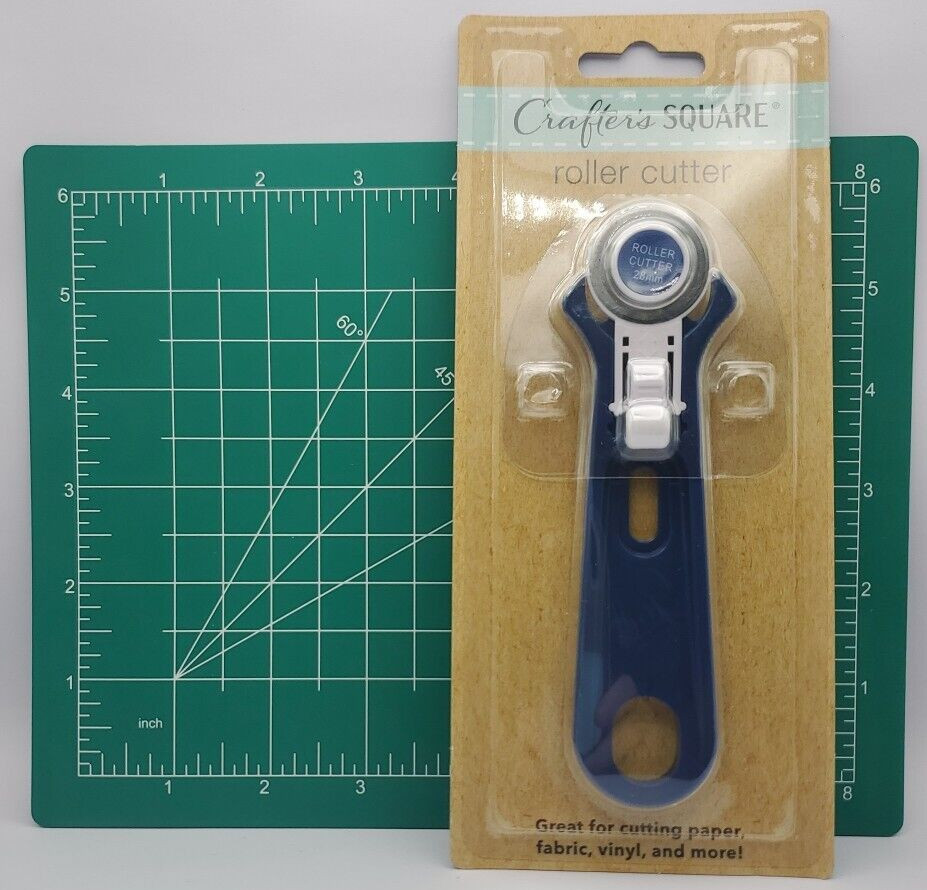 2 PC Lot Cutting Mat Self Healing & Roller Cutter Sewing