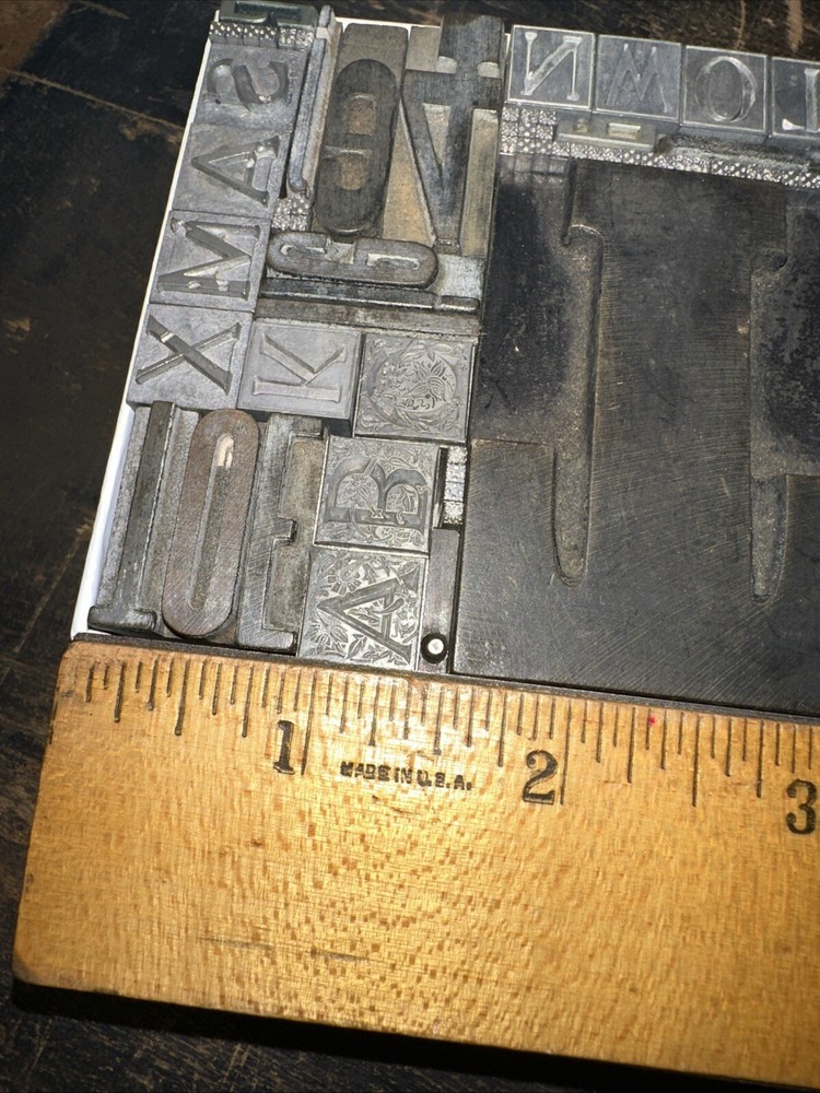 Printing Blocks Ornamental Borders Dingbats Nice Variety! #BB