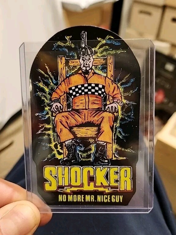 1989 Shocker Prism Vending Machine Sticker Horror RARE