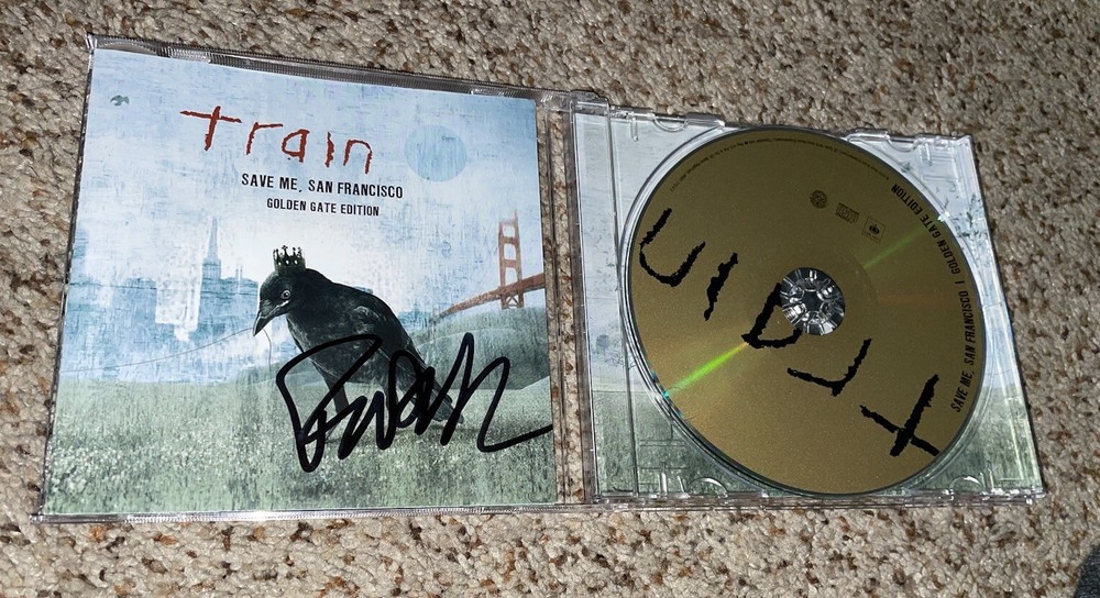 Pat Monahan Signed CD Train With Proof