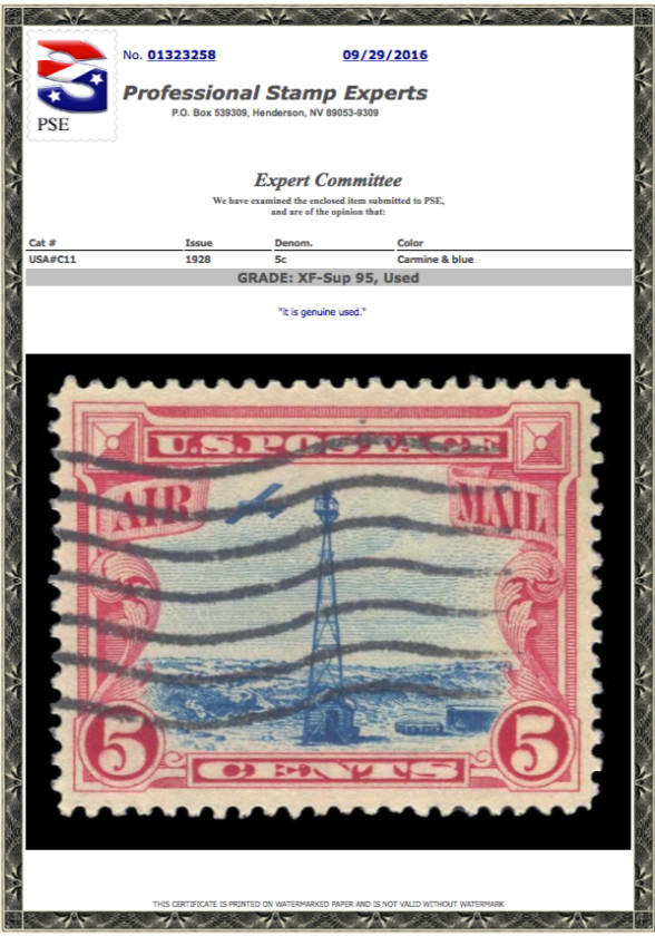 #C11 Used PSE Graded 95, PSE Certificate # 01323258