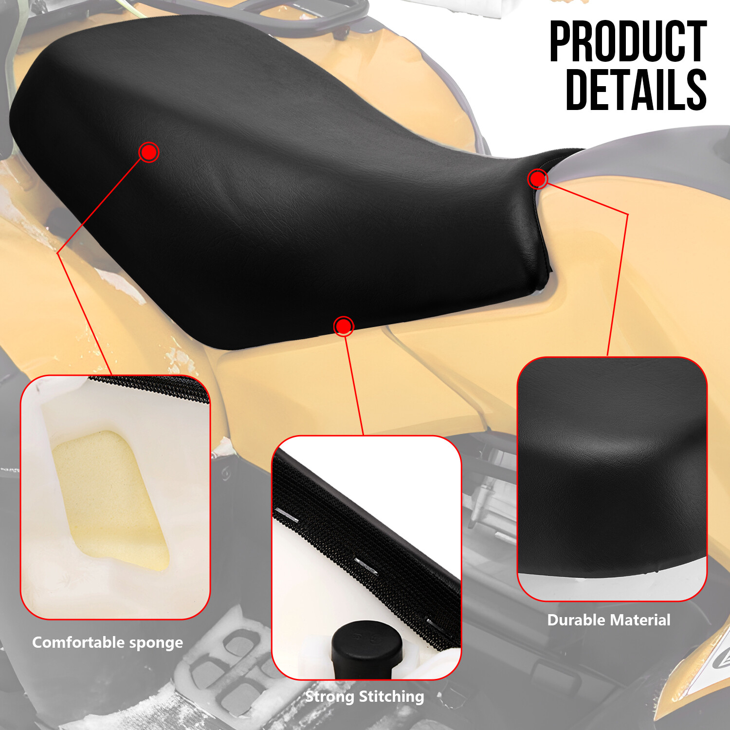 Complete Seat For Honda 2005-2011 Foreman 500 TRX500 / 2005-2014 Rubicon 500 TRX