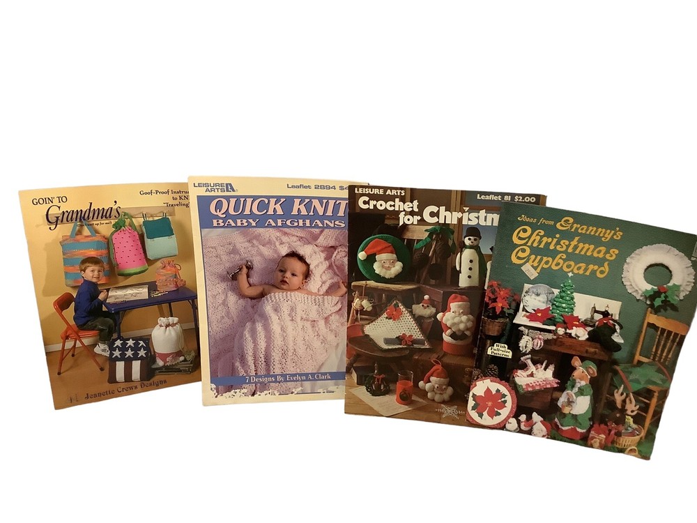 6 Knit And Crochet Patterns Books Various Designs
