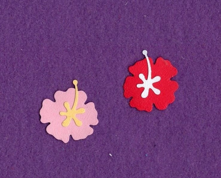 HIBISCUS flower qk die cuts Scrapbook cards