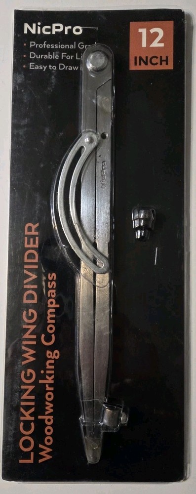 NicPro 12 inch Locking Wing Divider Woodworking Compass New