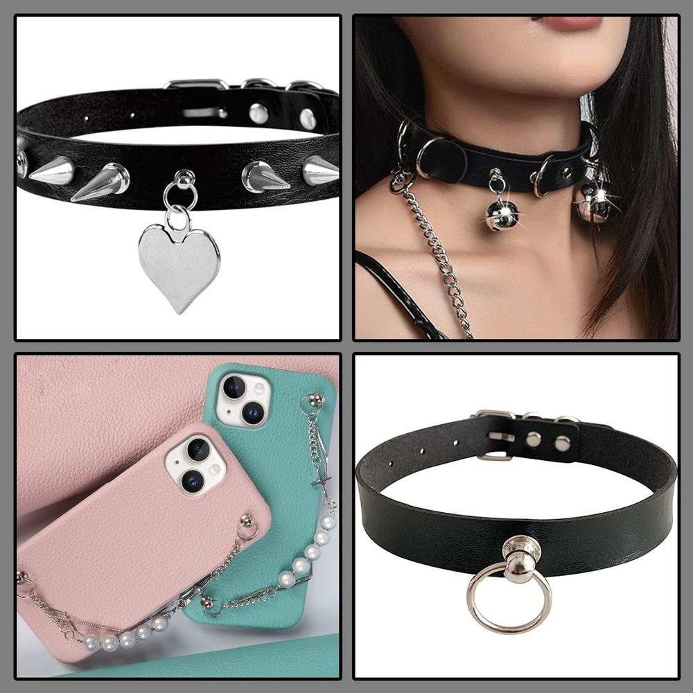 90 Sets Round Head Button Stud for Leather Assorted Sizes Button Stud with Pu...