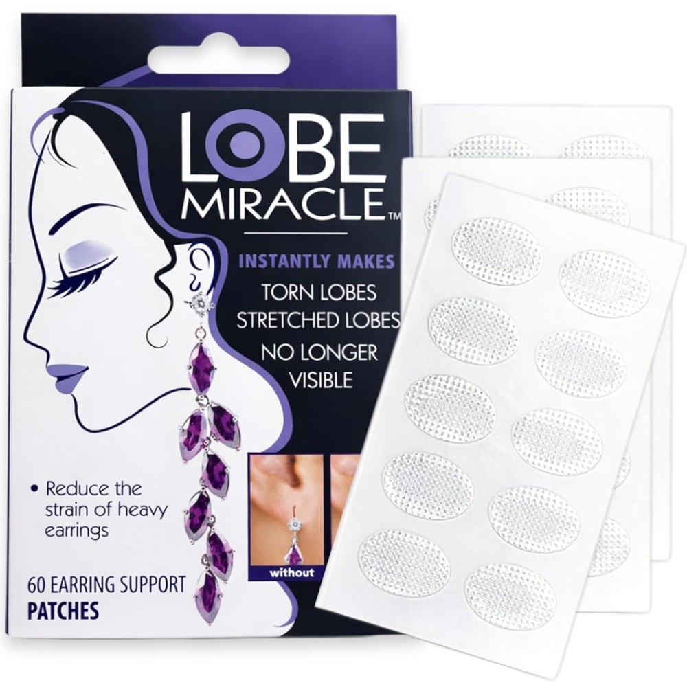 Miracle Ear Lobe Support Patches, 60/100/200/300 Count
