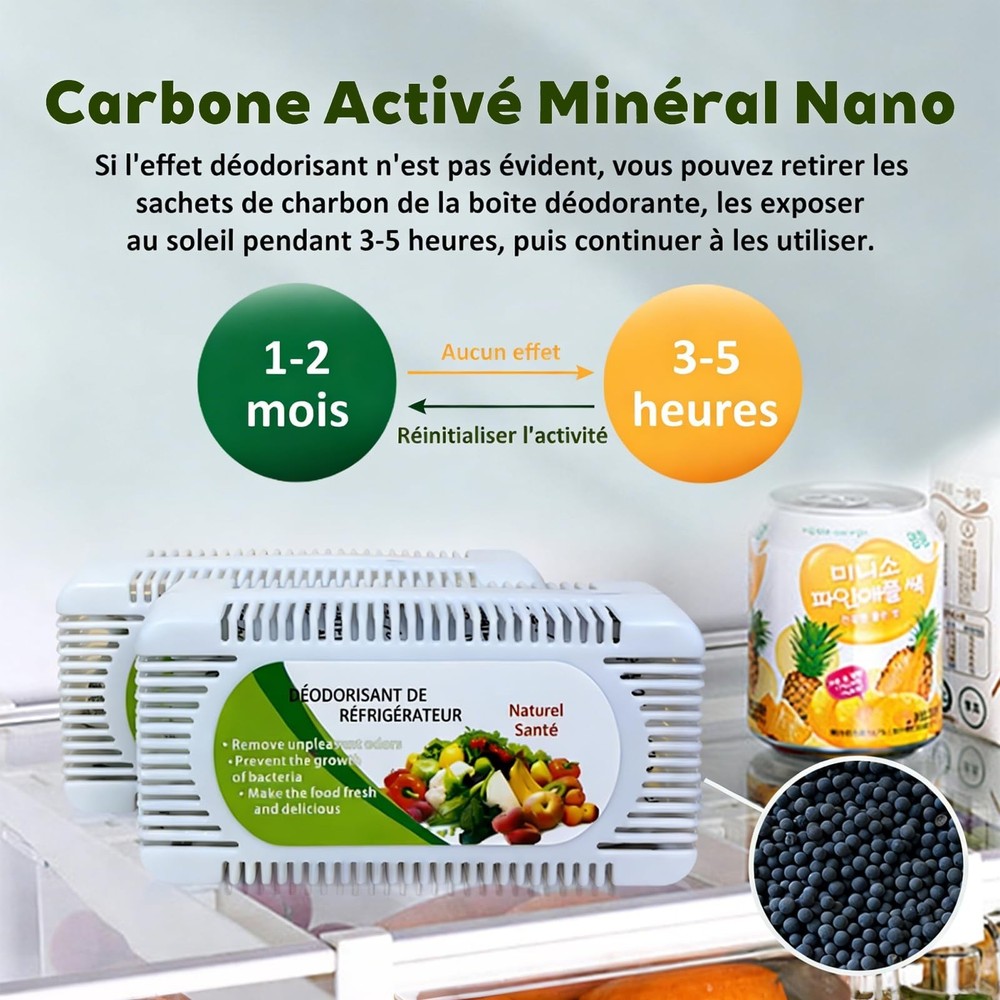6 Pack Fridge Deodorizer, Refrigerator and Freezer Deodorizer Odor Eliminator...