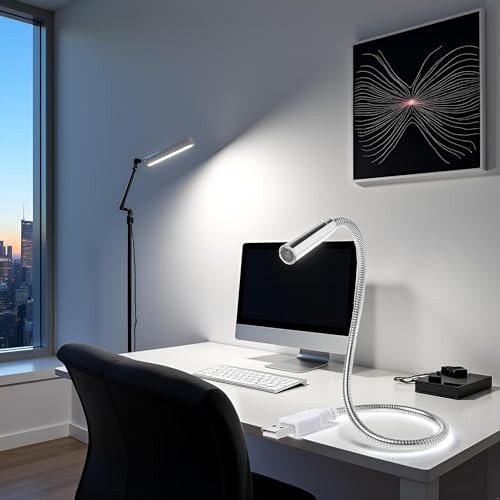 Jowxsx USB Flexible Light Keyboard PC Computer Desktop Book Reading Lamp for