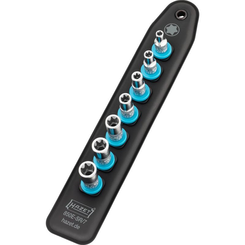 Hazet 850E-SR/7 SmartRail 1/4" External TORX Socket Set, 7 Pieces