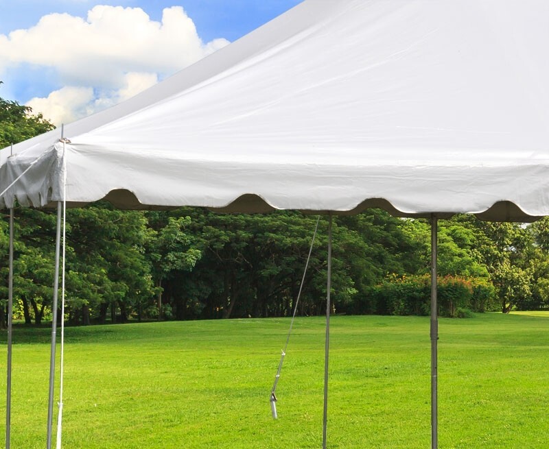 Weekender Pole Tent 20x20 White Canopy Event Wedding Party Backyard Gazebo