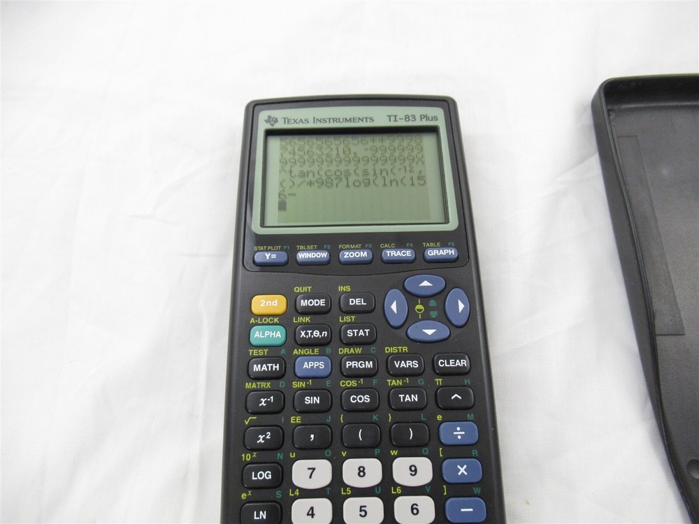 Texas Instruments TI-83 Plus Graphing Calculator with Cover ~ TESTED & WORKING