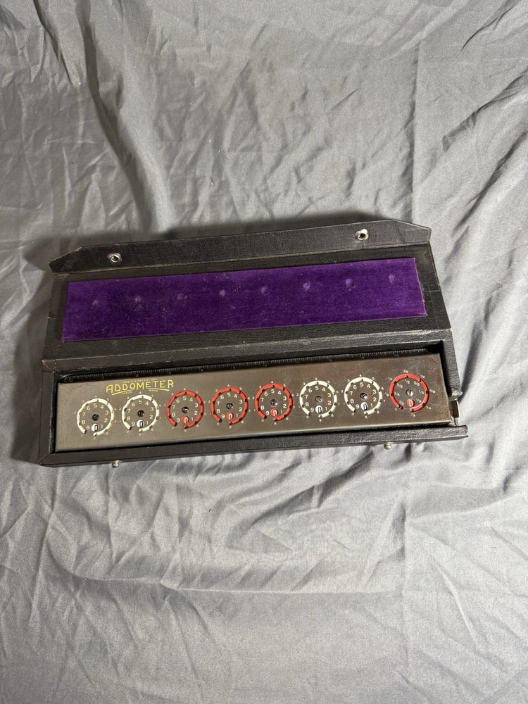 Addometer Vintage Adding Machine 11" with Instructions. Ruler. Made In USA