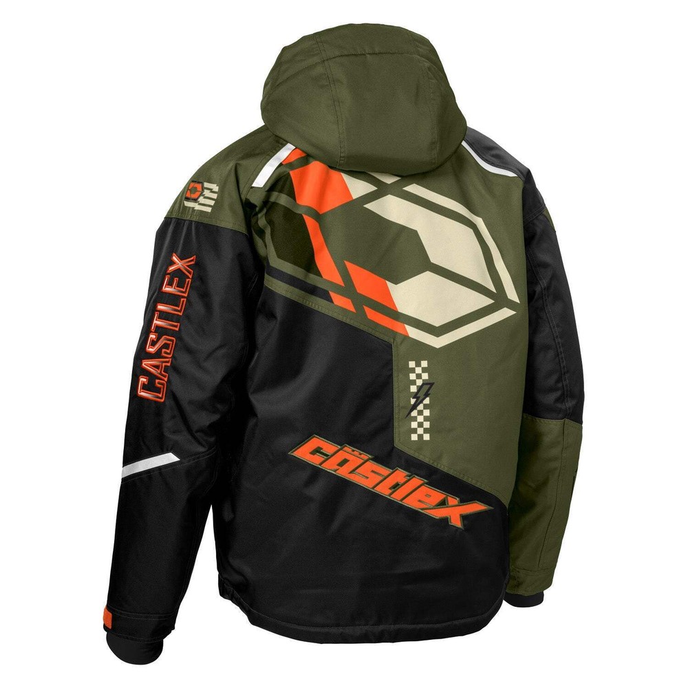 Castle X Code G5 Snowmobile Jacket - Olive/Black/Orange