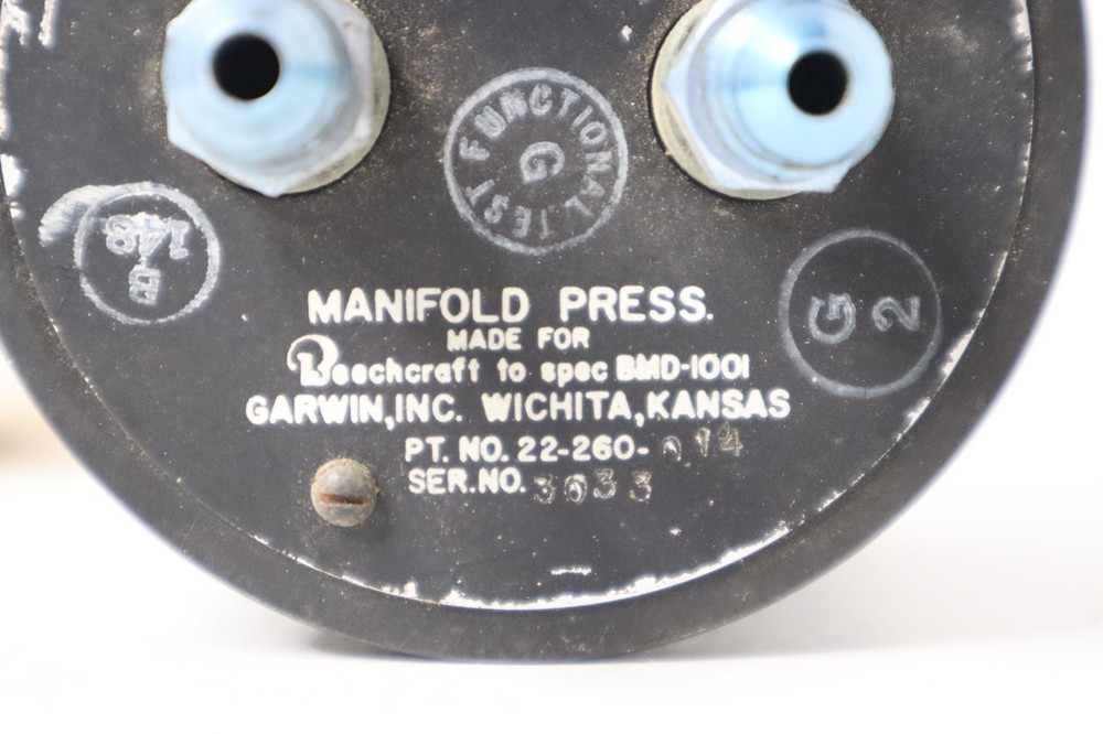 Garwin 22-260-014 Beechcraft Manifold Pressure Indicator