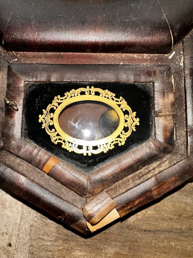 Beautiful Ansonia Octagon Drop Clock With Slant Front Hand Needs Tightened.