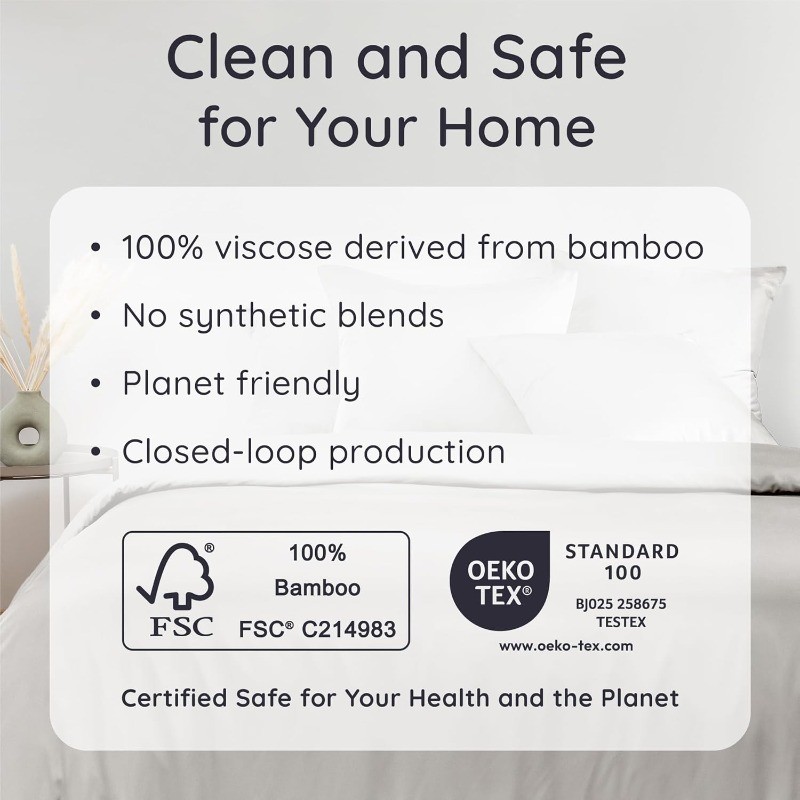 Sheet Set – 4pcs 100% Viscose Derived from Bamboo Sheets Set, Cooling Sheets