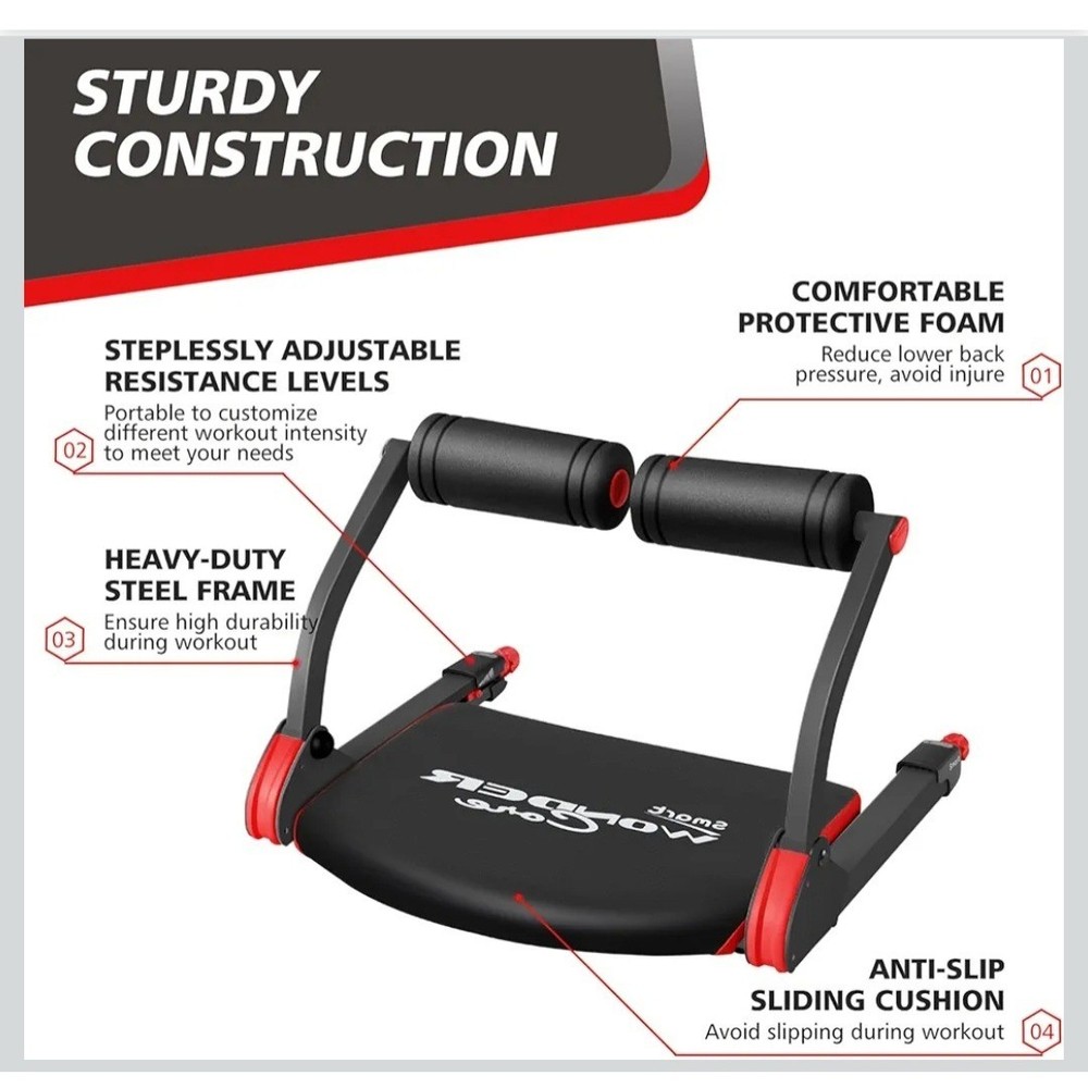 Smart Wonder Core Multi-Purpose Abdominal Exercise Machine Adjustable Resistance