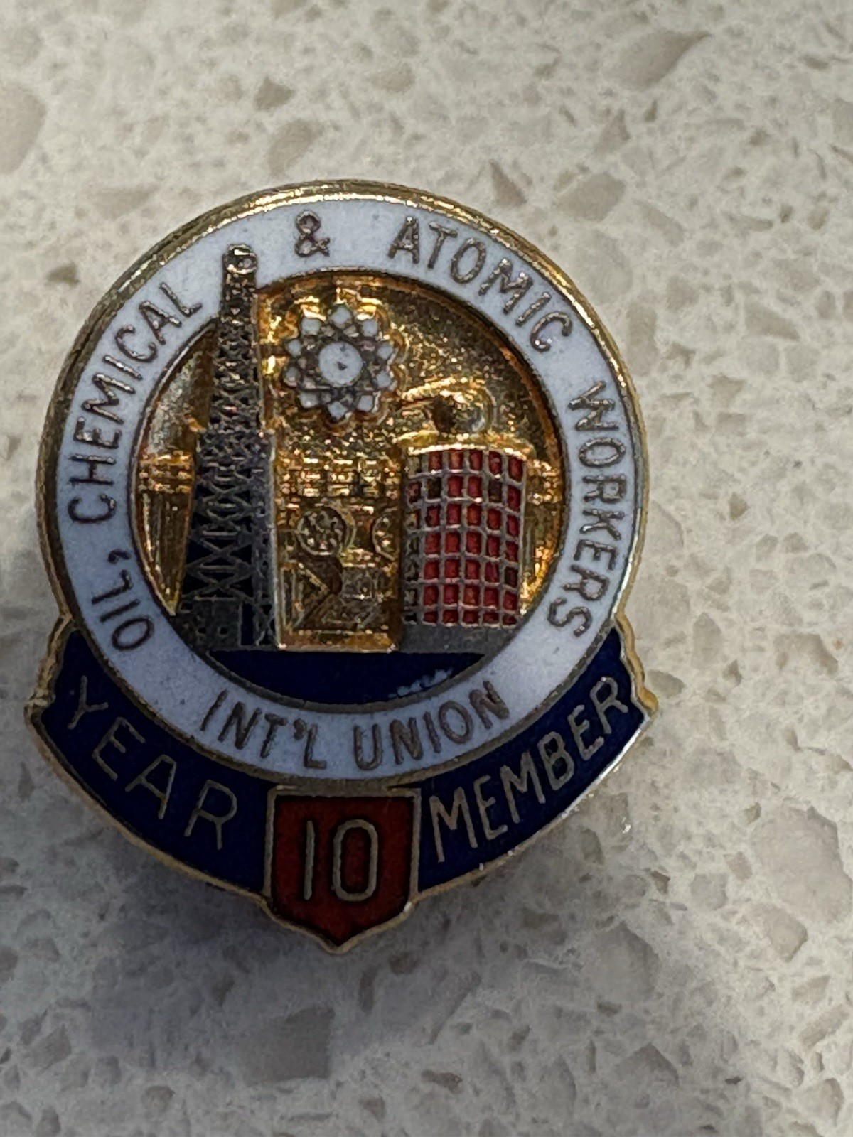 Vintage International Union Oil Chemical & Atomic Workers 10,20,25, & 30