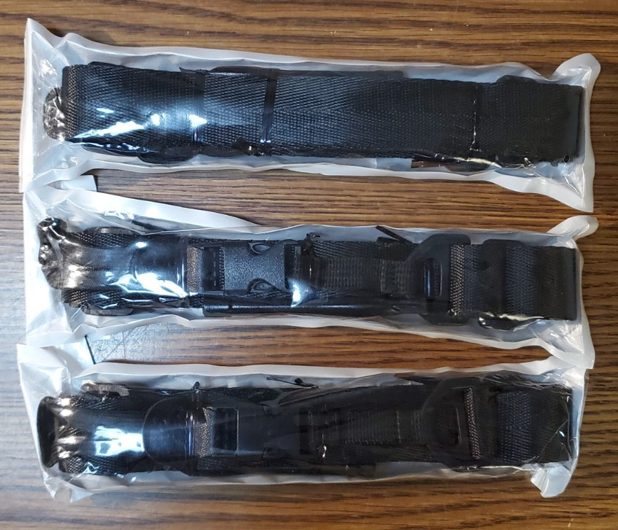 3 Pack Universal Adjustable Nylon Tote Shoulder Strap Replacement Black 3' Feet