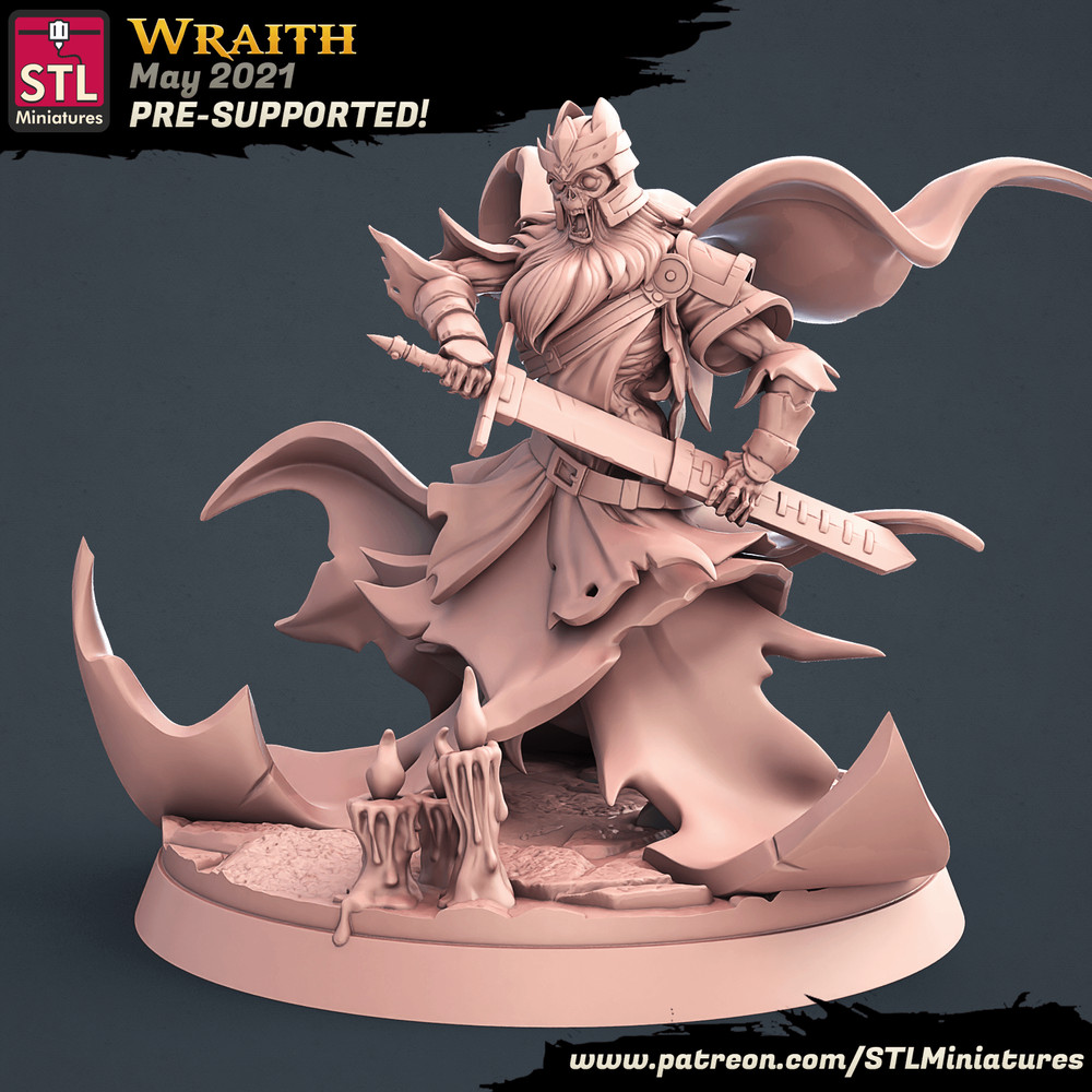 3D Printed STL Miniatures Graveyard Set 28 - 32mm War Gaming D&D