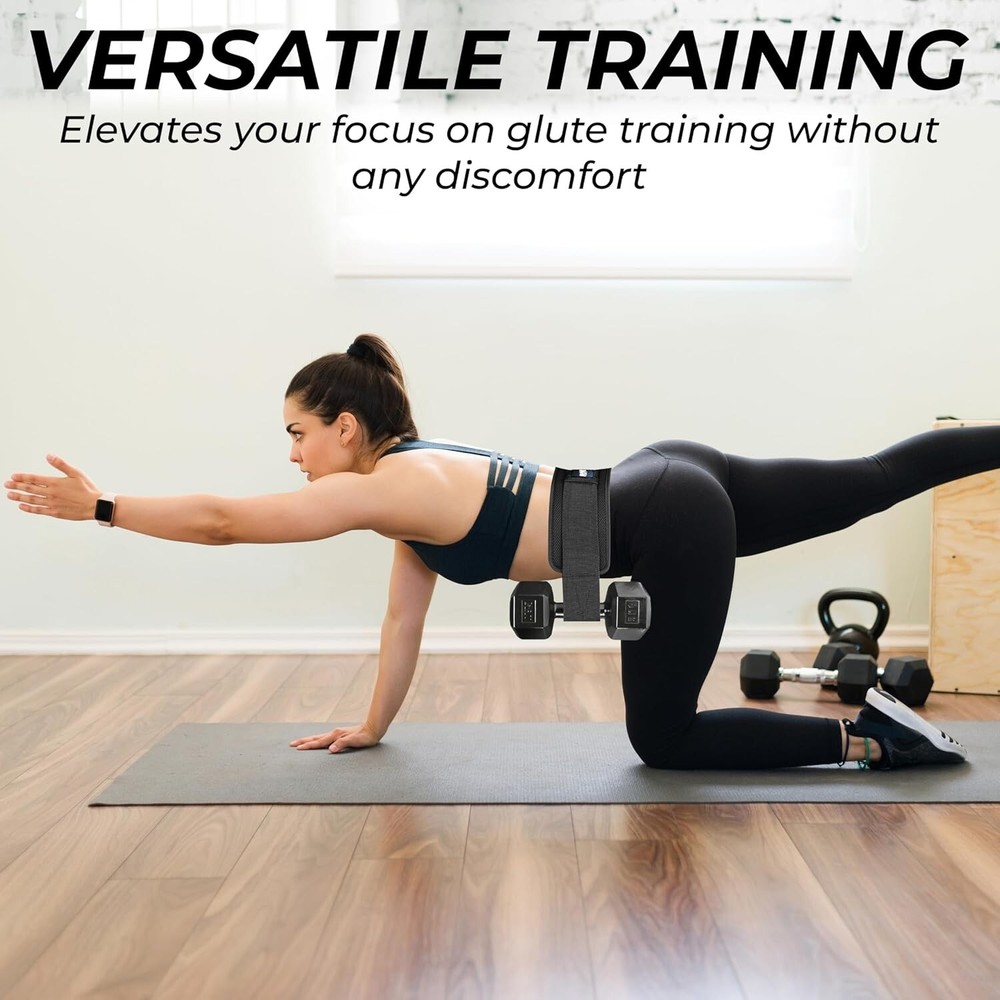 DAGM Hip Thrust Belt, Secure Glute Trainer with Non-Slip Extra Padding...B2