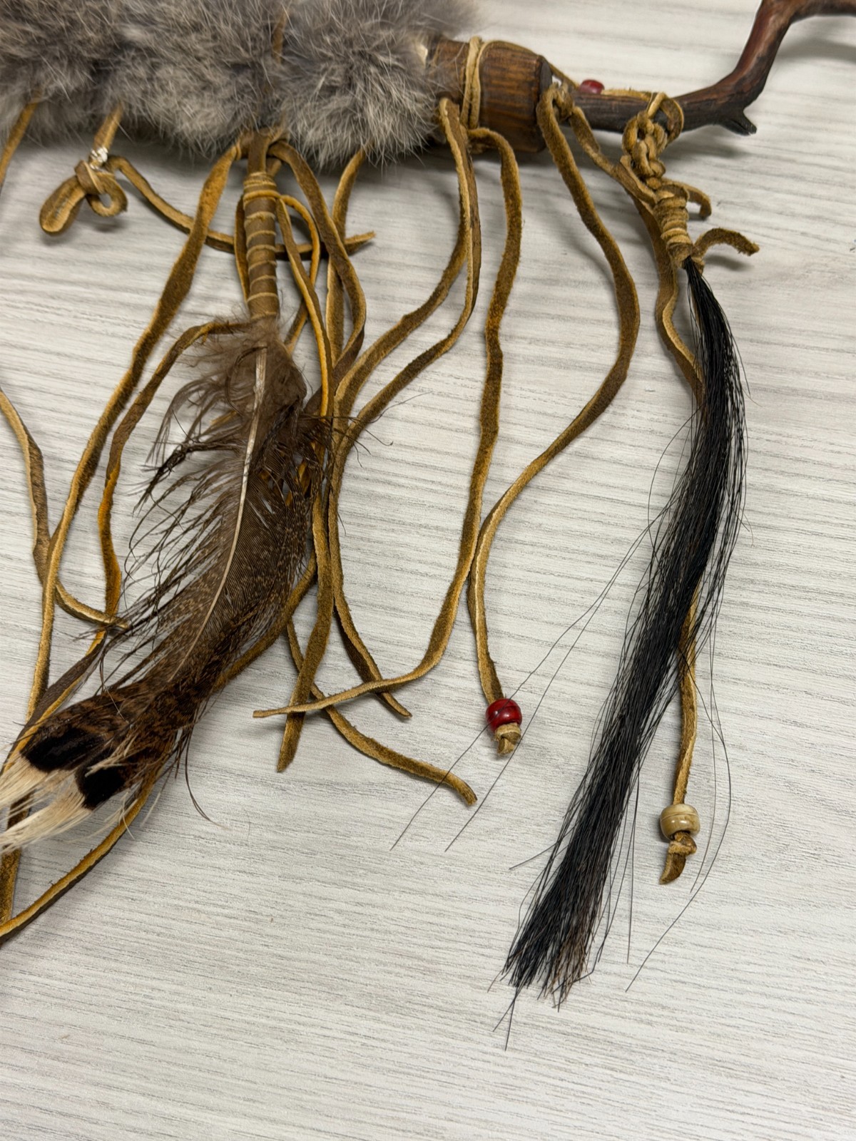 Replica Decorative Native American Deer Antler Peace pipe 29”