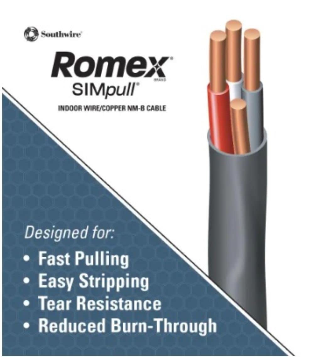Southwire 125-ft 6/3/ Romex SIMpull Stranded Indoor CU NM-B W/G Individual Pack