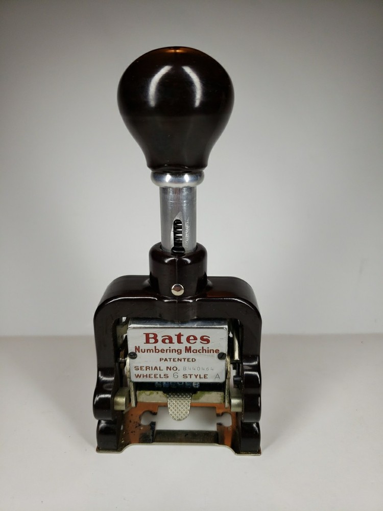 Bates Numbering Machine 4 Movement