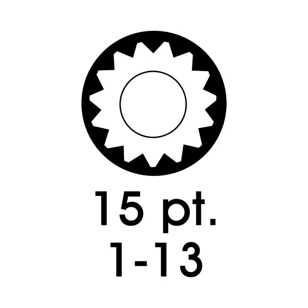 2 1/2 In. 15Pt Broach Replacement Stem for Wolverine