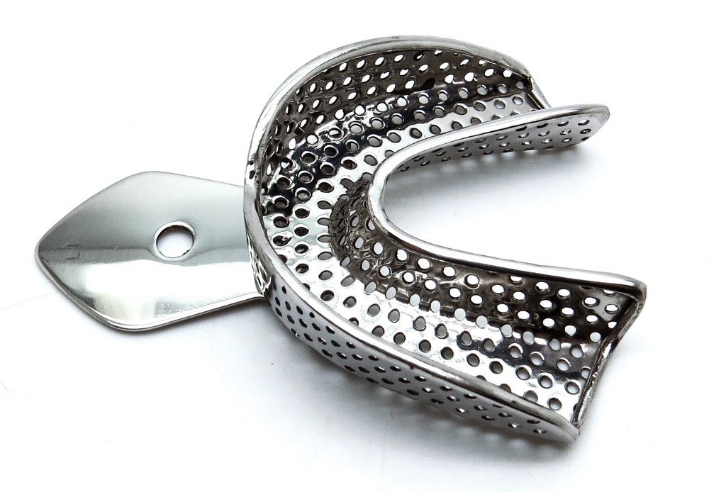 Dental Impression Perforated Large Trays Upper & Lower Autoclavable Tools
