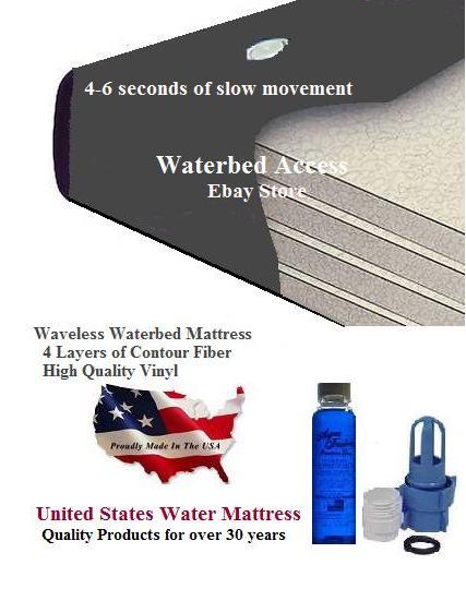 King Softside WATERBED with Bamboo Euro Top Mattress & Waveless Bladder & Heater