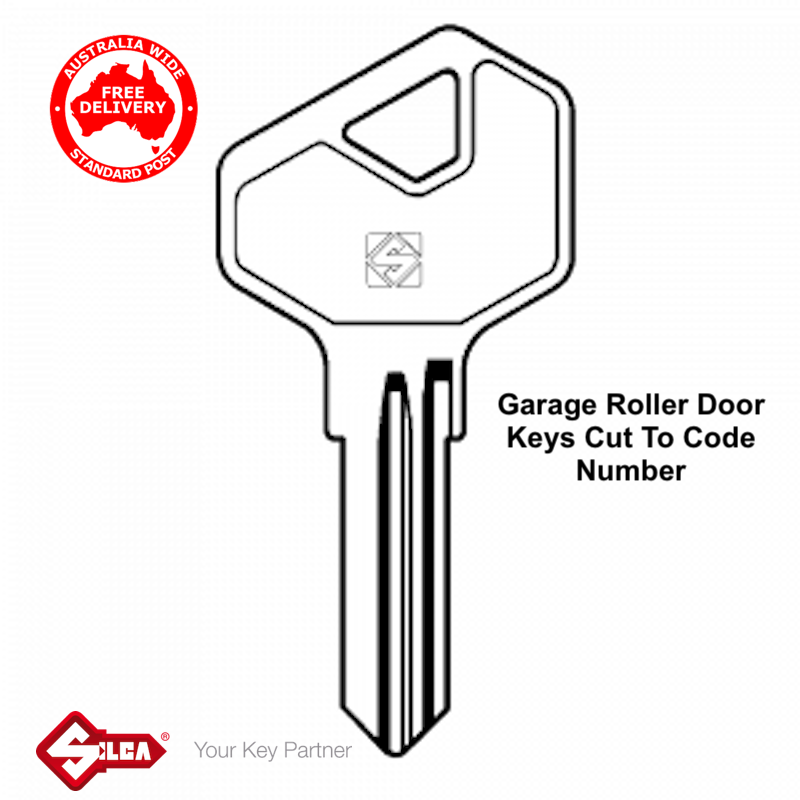 Roller Door Lock Keys Cut- Key Cut To Code Number -Steel Line & B&D