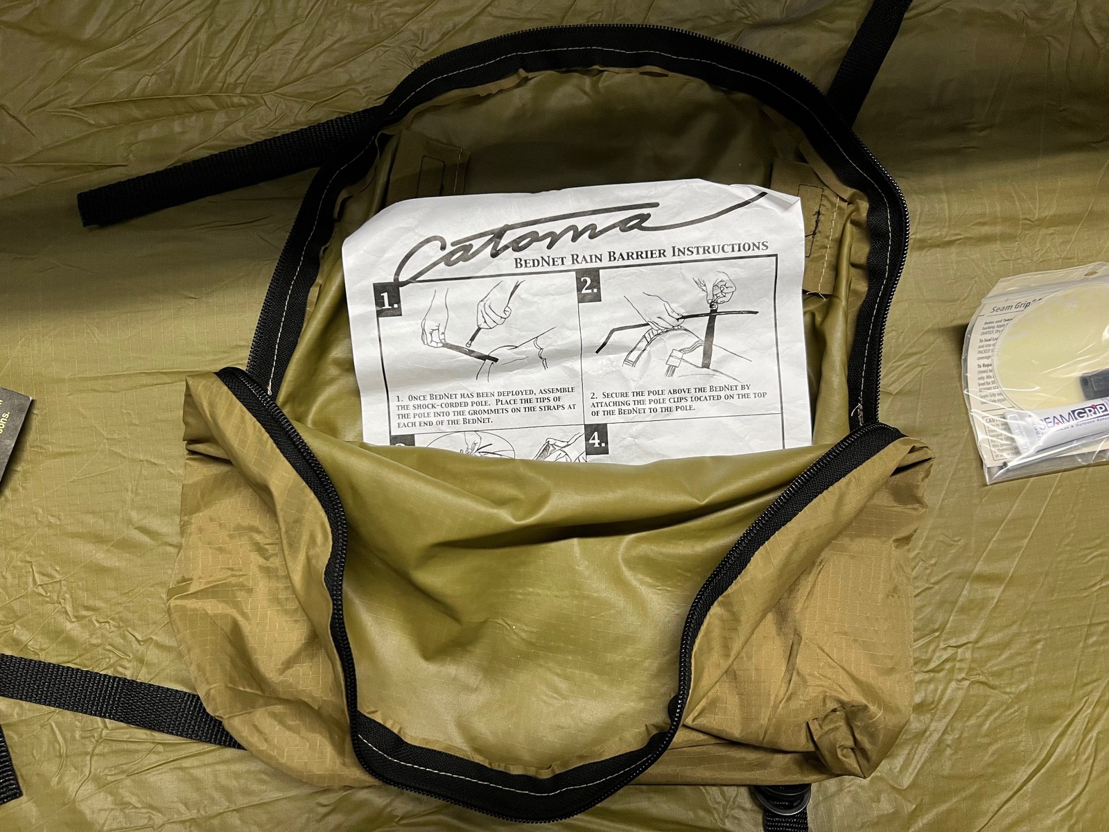 Catoma Burrow IBNS Tactical Pop-Up Tent BedNet w/ Rainfly Coyote Brown 64588