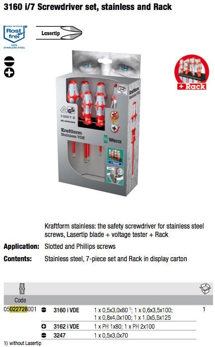 05022728002 WERA VDE STAINLESS SET