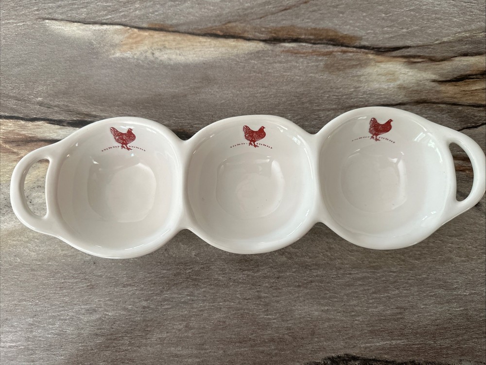 Potter's Studio Ceramic Chicken Condiment Tray