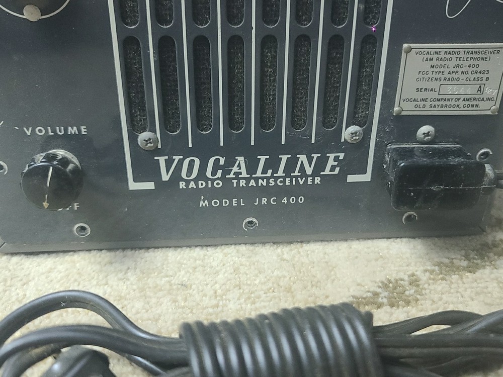 VOCALINE RADIO TRANSCEIVER MODEL JRC-400 Untested