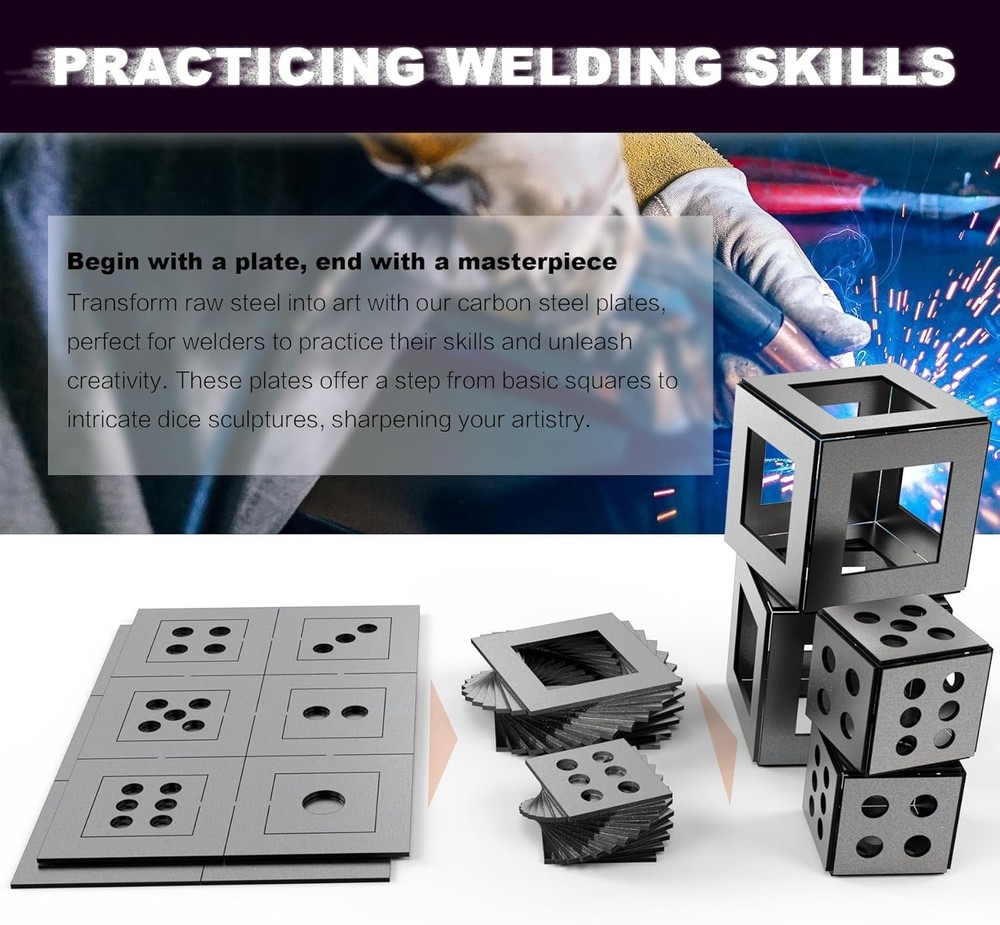 Versatile 14 Gauge 24-Piece Welding Practice Kit - Perfect for Skill Development