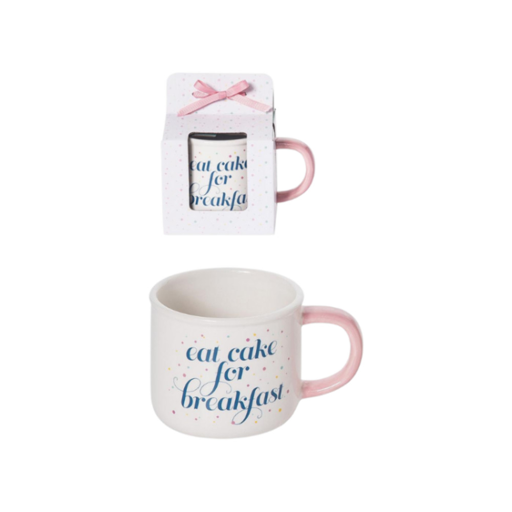 Transpac Recipe Mug, Eat Cake For Breakfast
