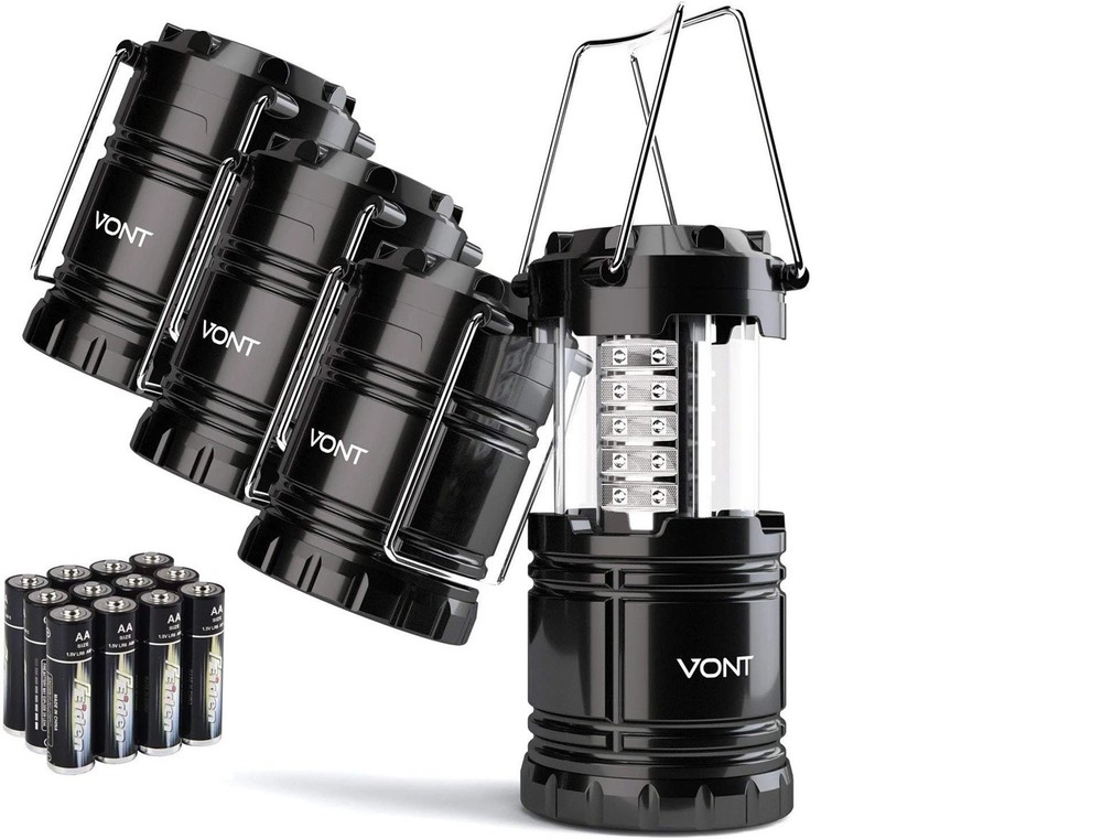 Vont Camping Lantern - 4 Portable LED Battery Powered Lantern 360