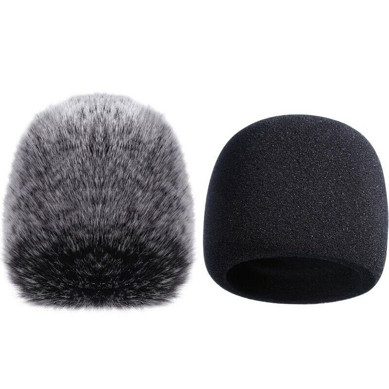Furry windscreen + Foam windscreen Wind Cover for Blue Yeti Wind Noise Reduction