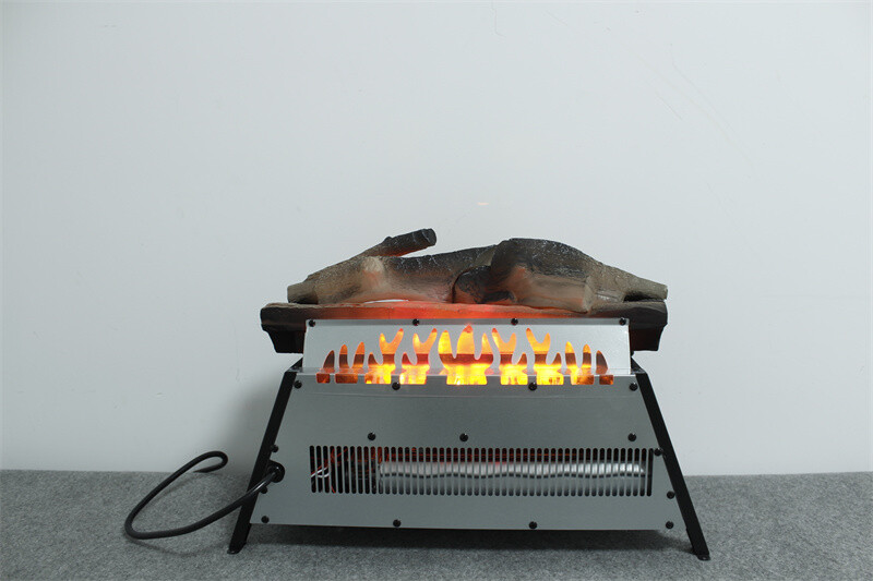 23 in Electric Fireplace Insert Log Heater w/3D Flame Remote & Overheat Function