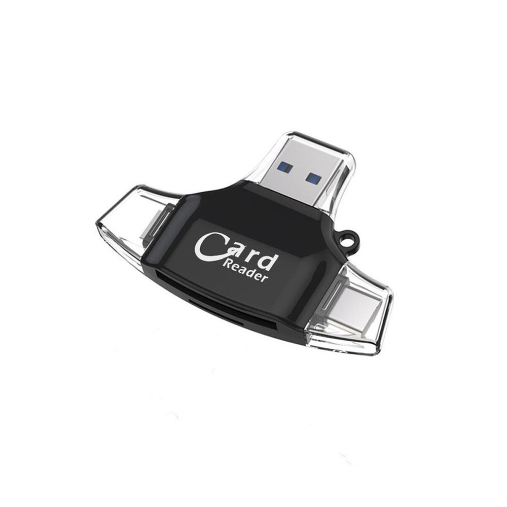 4-in-1 SD/TF Card Reader Micro SD USB 2.0 OTG Adapter For iPhone 13 Pro Max Mini