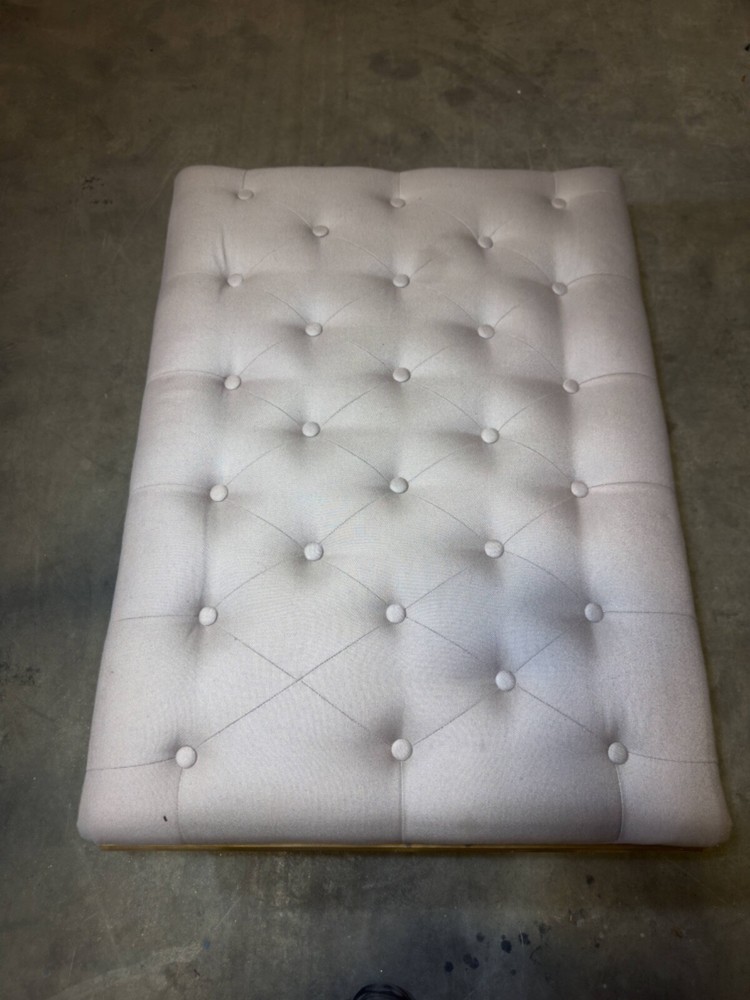 Dimensions Furniture Large Rectangular Upholstered Ottoman Wood Frame