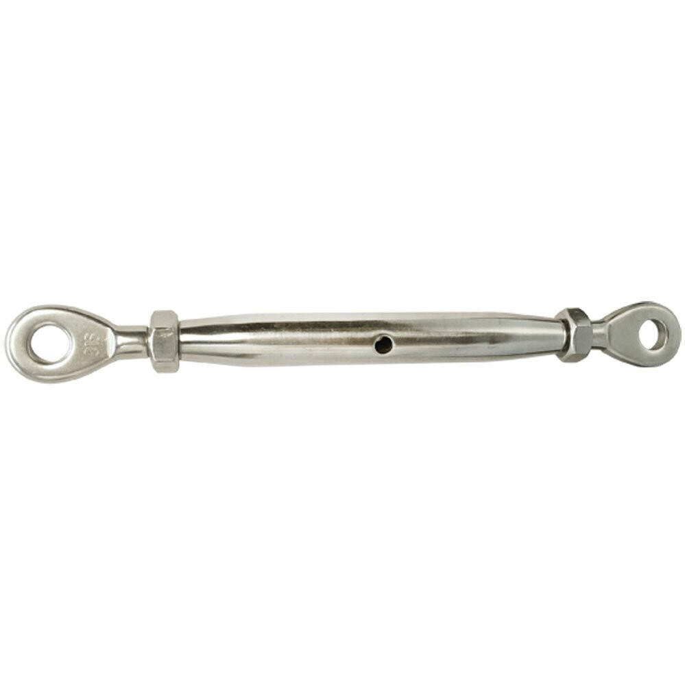 1/4" Stainless Steel Closed Body Eye Eye Turnbuckle 300 Lbs Limit